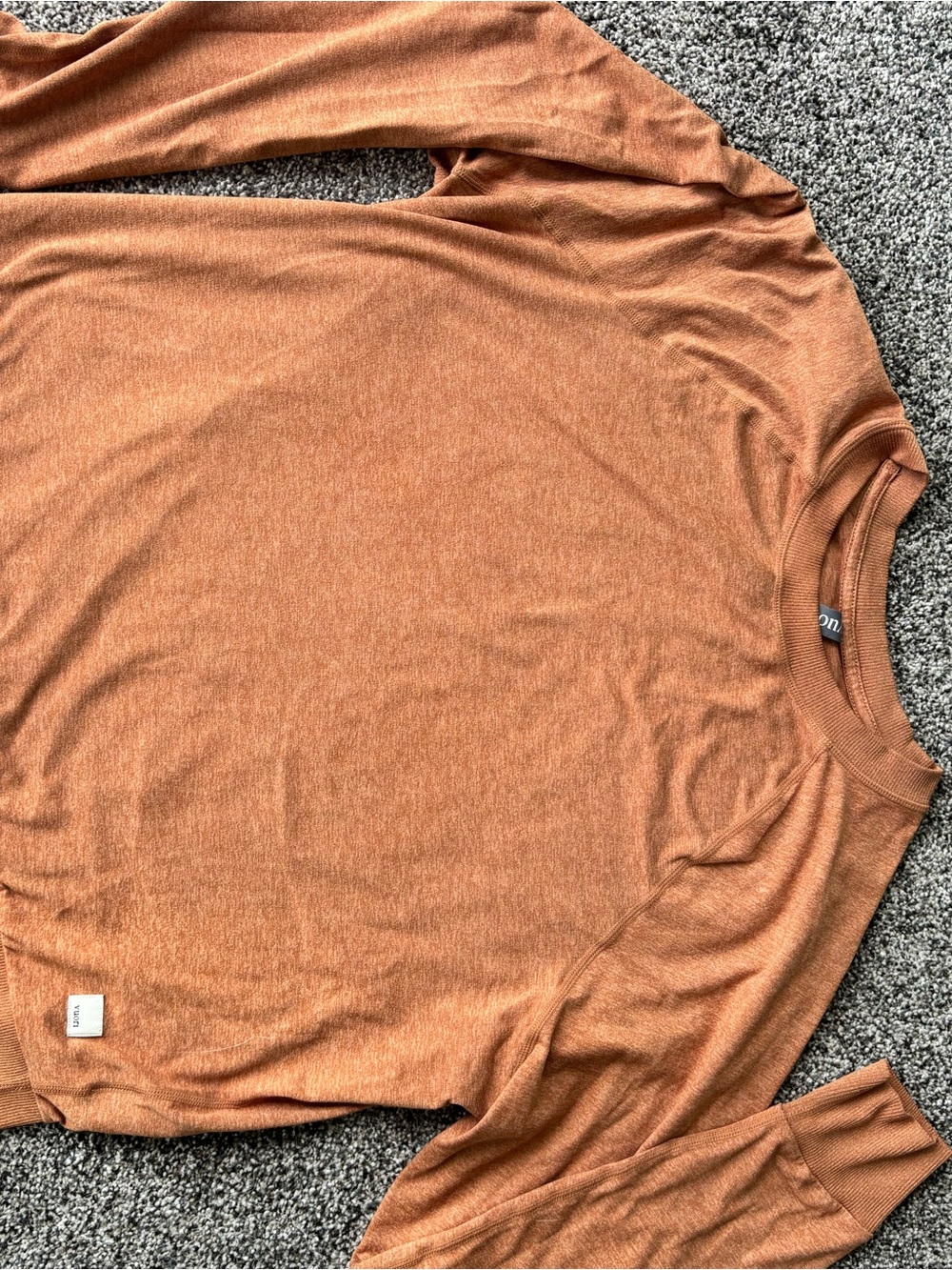Vuori Long Sleeve Tee in Burnt Orange